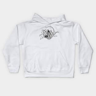 Music, key notes,  with leaves, doodle Kids Hoodie